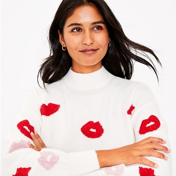 Lips Mock Neck Sweater - Picture 2 of 5